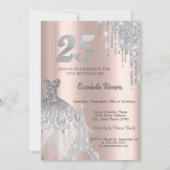 Koel Glitter Drips, Eiffeltower Dress 25th Kaart (Voorkant)