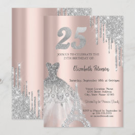 Koel Glitter Drips, Eiffeltower Dress 25th Kaart