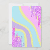 Koel Glitter Druppels Groovy 10e Verjaardag Kaart (Achterkant)