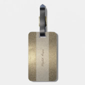 Koel glitter, hoge hiel, monogram-gepersonaliseerd bagagelabel (Achterkant verticaal)