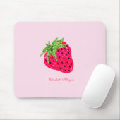 Koel Glitter Roze Aardbei Muismat (Met muis)