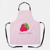 Koel Glitter Roze Aardbei Schort (Voorkant)