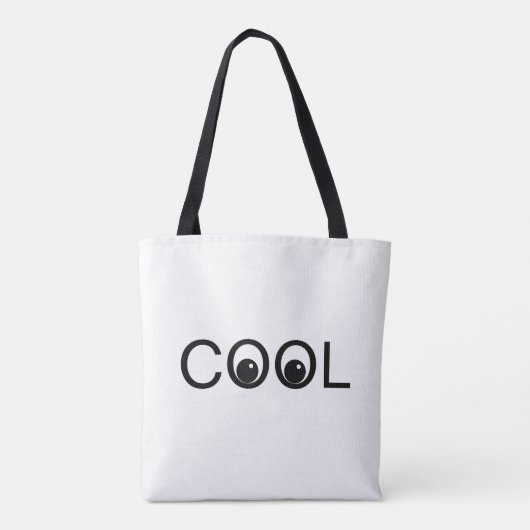 Koel goede vibes op wit tote bag (Achterkant)