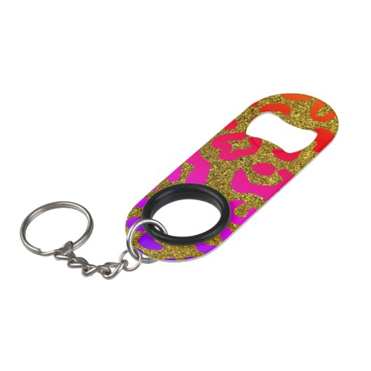 Koel Gold Pink Paars Mini Flessenopener (Voorkant Gekanteld)
