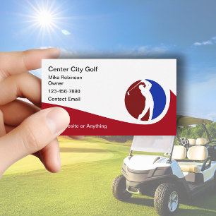 Koel golf thema moderne visitekaartjes ronde hoek