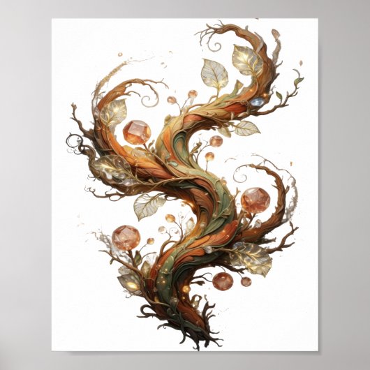 Koel Goud ABSTRACTE KUNST Kunstprint Poster (Voorkant)
