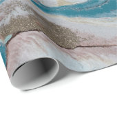 Koel Gouden Marmer Textuur Cadeaupapier (Rol Hoek)