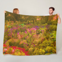 Koel gouden panoramisch tuin bloemen uitzicht