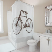 Koel goudgele zwarte fiets 🚵 Showgordijn Douchegordijn (In situ)