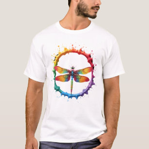 Koel Grafisch Tie Dye Zonnebril Libelle Illustrati T-shirt