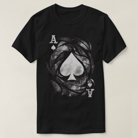 Koel grafische kaart met spade-speelkaart gala t-shirt (Design voorkant)