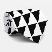 Koel grafische volgorde zwart-wit met zilververlic stropdas (Opgerold)
