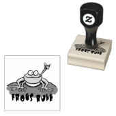 Koel, grappig kikker, cartoon, rubberstempel (Gestempeld)