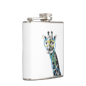 Koel grappige trendy giraffe met bril, oortelefoon heupfles (Rechts)