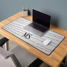 Koel grijs wit zwart prikkeldraad patroon Monogram