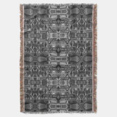 Koel grijs zwart-wit Abstract-schijfje Deken (Voorkant Verticaal)
