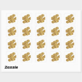 Koel grijze abstract stickerkunst vierkante sticker (Vel)