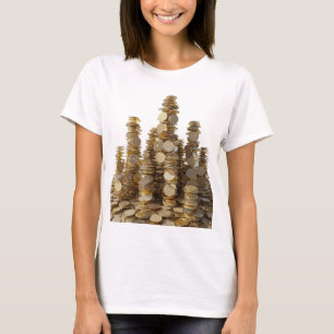 Koel grijze ABSTRACTE KUNST Kunstprint T-shirt