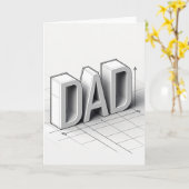 Koel grijze papa vadersdag kaart (Gele Bloem)