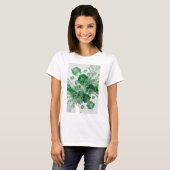 Koel groen ABSTRACTE KUNST Design T-shirt (Voorkant volledig)