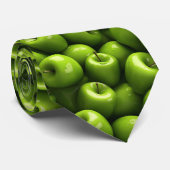 Koel groen appel fruit patroon stropdas (Opgerold)