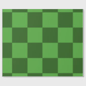 Koel groen geruit patroon cadeaupapier (Vlak)