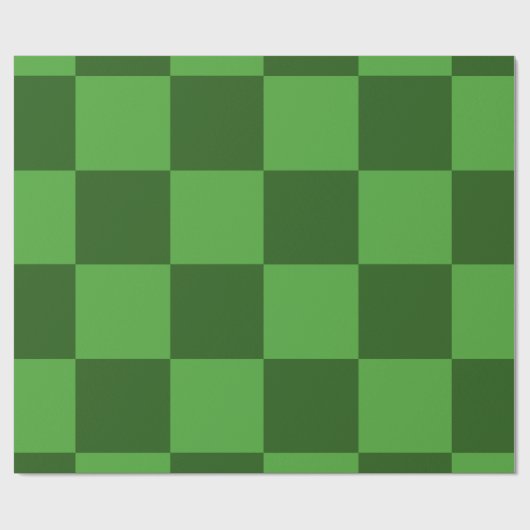 Koel groen geruit patroon cadeaupapier (Vlak)