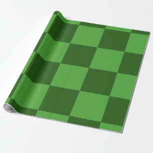 Koel groen geruit patroon cadeaupapier