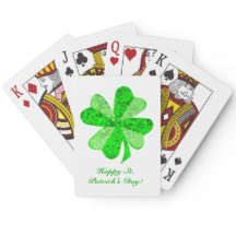 Koel groen glinsterende klavertje St. Patrick's Da