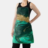 Koel groen marmer goud glitters schort (Insitu)