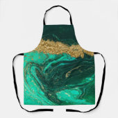 Koel groen marmer goud glitters schort (Voorkant)