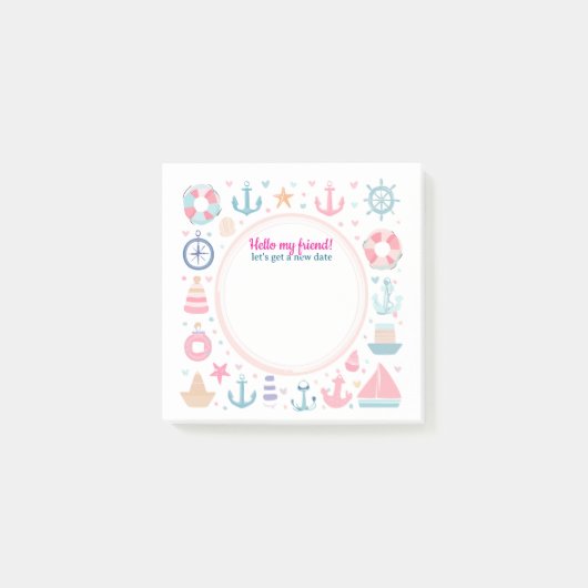 Koel Groen paarse Zelfklevende Etiket Herinnering Post-it® Notes (Voorkant)