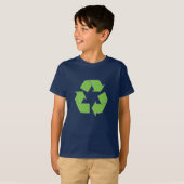 Koel Groen Recyclen Logo | Hergebruik en hergebrui T-shirt (Voorkant volledig)