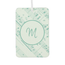 Koel groene en Paarse vel muziek met monogram