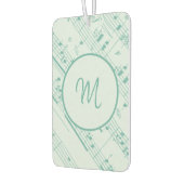 Koel groene en Paarse vel muziek met monogram Luchtverfrisser (Links)