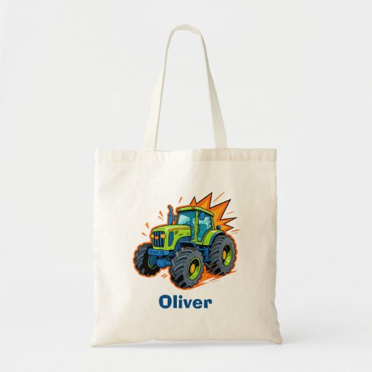 Koel groene landbouwtrekker tote bag (Voorkant)