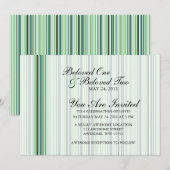 Koel groene strepen kaart (Voorkant / Achterkant)