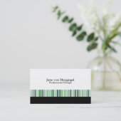 Koel groene strepen visitekaartje (Staand voorkant)