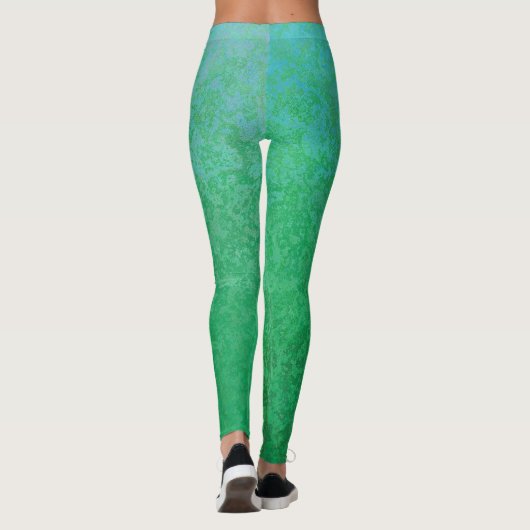 Koel groene variaties met verloop leggings (Achterkant)