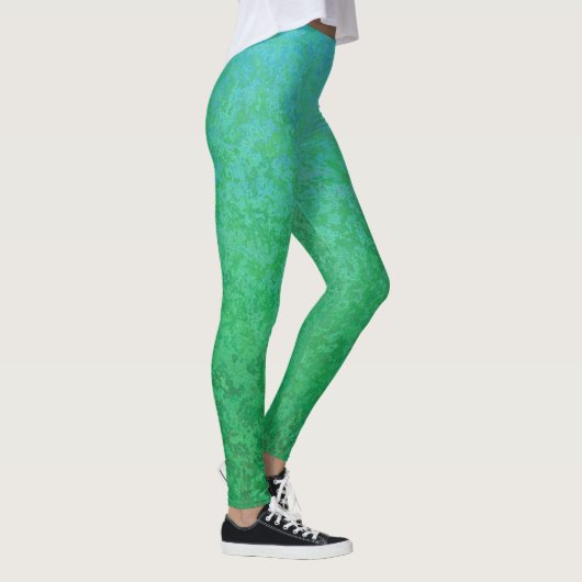 Koel groene variaties met verloop leggings (Rechts)