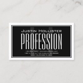 Koel groot modern Initiaal | Zwart-wit Visitekaartje