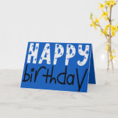 Koel Grote Typografie Gelukkig Verjaardag Ster Bla Kaart (Gele Bloem)