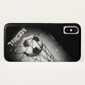 Koel  Grunge Football in Gepersonaliseerd Doel Case-Mate iPhone Case (Achterkant (horizontaal))