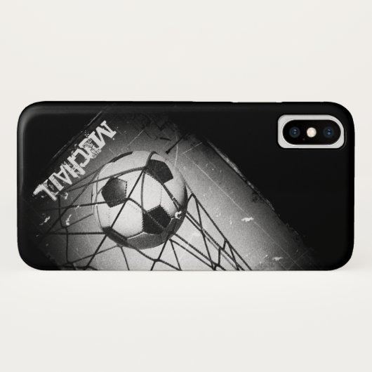 Koel Grunge Football in Gepersonaliseerd Doel Case-Mate iPhone Case (Achterkant (horizontaal))