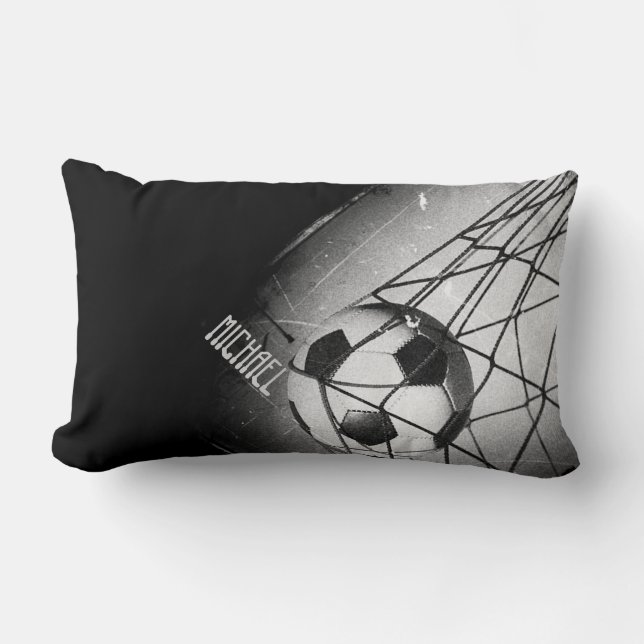 Koel  Grunge Football in Gepersonaliseerd Doel Kussen (Voorkant)