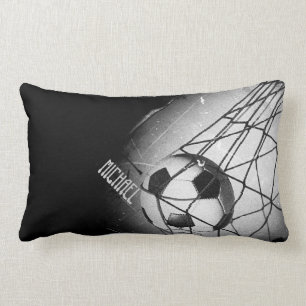 Koel  Grunge Football in Gepersonaliseerd Doel Kussen