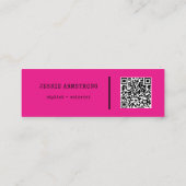 Koel Haarstylist QR Code Roze mini Visitekaartje (Achterkant)