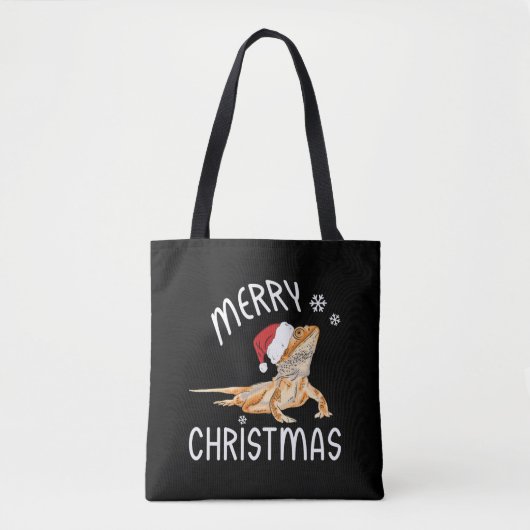 Koel hagedissen met kerstPet Tote Bag (Voorkant)
