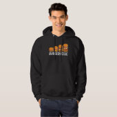 Koel hamburger voor mannen Cheeseburger Fast Foo Hoodie (Voorkant volledig)