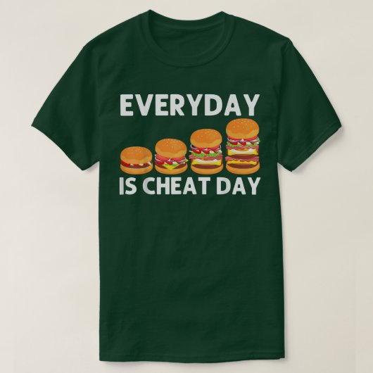 Koel hamburger voor mannen Cheeseburger Fast Foo T-shirt (Design voorkant)